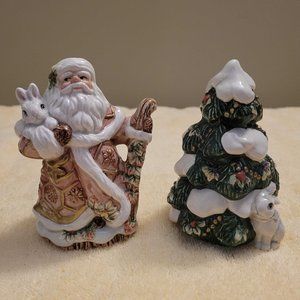 Fitz and Floyd Christmas salt and pepper shakers